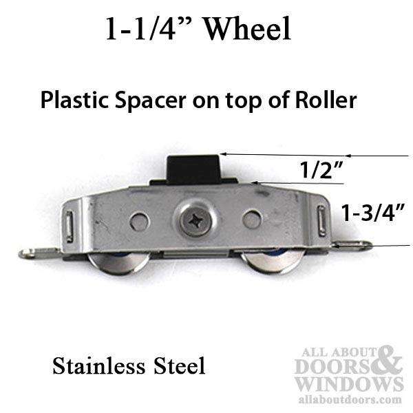 Tandem Sliding Door Roller - 1-1/4 Inch steel | Patio Door Parts