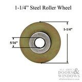 Sliding Door Roller - 1-1/4 Inch Steel - Concave | Patio Door Parts