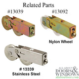 Tandem Sliding Door Roller - 1-1/2 Inch Steel - Concave | Patio Door Parts