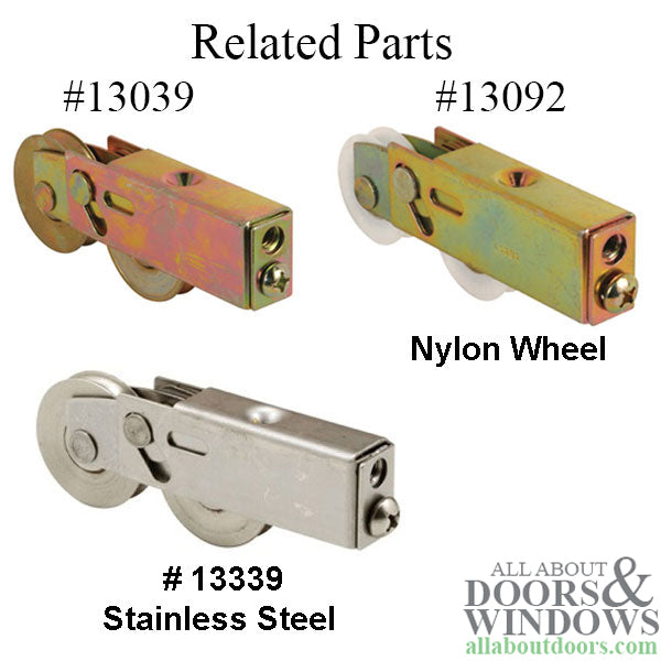 Tandem Sliding Door Roller - 1-1/2 Inch Steel - Concave | Patio Door Parts