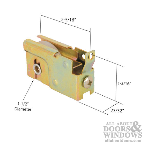 Sliding Door Roller - 1-1/2 Inch Nylon - Concave | Patio Door Parts