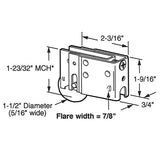 Sliding Door Roller - 1-1/2 Inch Steel - Concave | Patio Door Parts