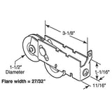 Tandem Sliding Door Roller - 1-1/2 Inch Nylon - Concave | Patio Door Parts