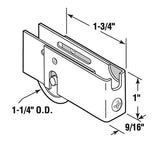 Sliding Door Roller - 1-1/4 Inch Steel - Concave | Patio Door Parts