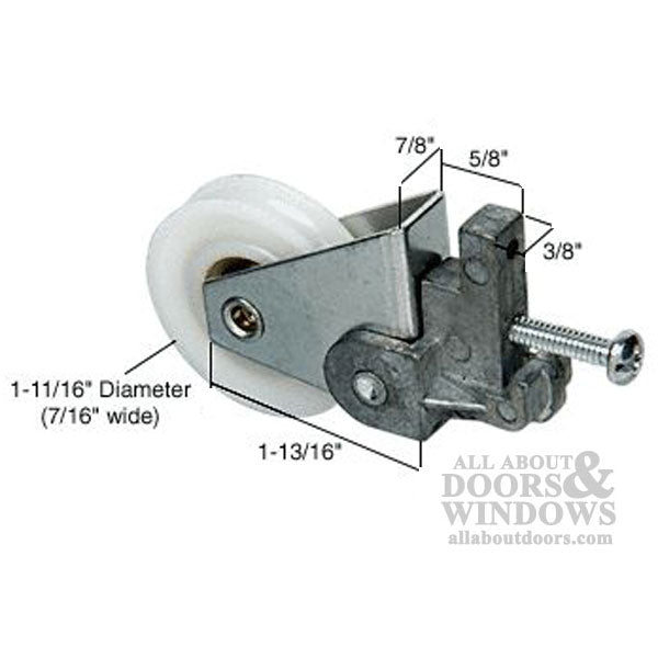 Sliding Door Roller - 1-11/16 Inch Nylon - Concave | Patio Door Parts