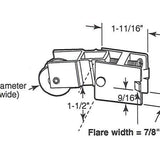 Sliding Door Roller - 1-1/4 Inch Steel - Concave | Patio Door Parts