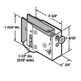 Sliding Door Roller - 1-1/2 Inch Steel - Concave | Patio Door Parts