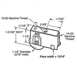 Sliding Door Roller - 1-1/2 Inch Steel - Concave | Patio Door Parts