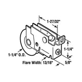 Sliding Door Roller - 1-1/4 Inch Steel - Concave | Patio Door Parts