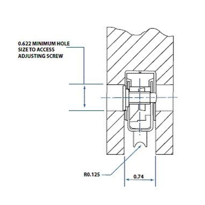 Tandem Sliding Door Roller - 1-1/4 Inch Steel - Concave | Patio Door Parts