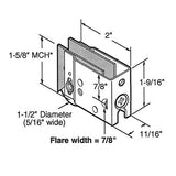 Sliding Door Roller - 1-1/2 Inch Steel - Concave | Patio Door Parts