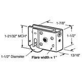 Sliding Door Roller - 1-1/2 Inch Steel - Concave | Patio Door Parts