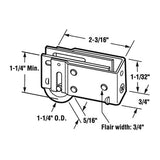 Sliding Door Roller - 1-1/4 Inch Steel - Concave | Patio Door Parts