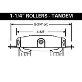 Tandem Sliding Door Roller - 1-1/4 Inch Steel | Patio Door Parts