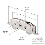 Tandem Sliding Door Roller - 1-1/2 Inch Stainless Steel - Concave | Patio Door Parts