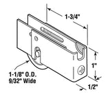 Sliding Door Roller - 1-1/8 Inch Steel - Concave | Patio Door Parts