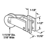 Sliding Door Roller - 1-11/16 Inch Nylon - Concave | Patio Door Parts