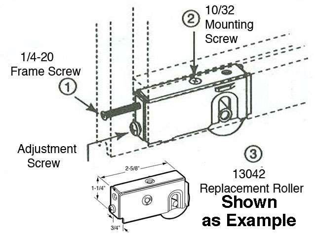 Sliding Door Roller - 1 Inch nylon | Patio Door Parts