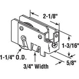 Sliding Door Roller - 1-1/4 Inch Steel - Concave | Patio Door Parts