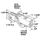Tandem Sliding Door Roller - 1-1/4 Inch Steel - Concave | Patio Door Parts