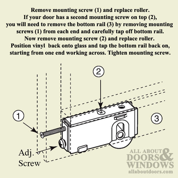 Tandem Sliding Door Roller - 1-1/4 Inch steel | Patio Door Parts