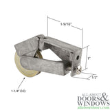 Sliding Door Roller - 1-1/4 Inch Steel - Concave | Patio Door Parts