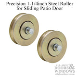 Sliding Door Wheel - 1-1/4 Inch Steel - Concave | Patio Door Parts