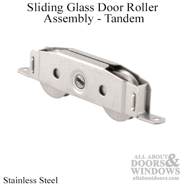 Tandem Sliding Door Roller - 1-1/2 Inch Stainless Steel - Concave | Patio Door Parts