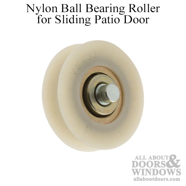 Sliding Door Wheel - 1-1/4 Inch Nylon - Concave | Patio Door Parts