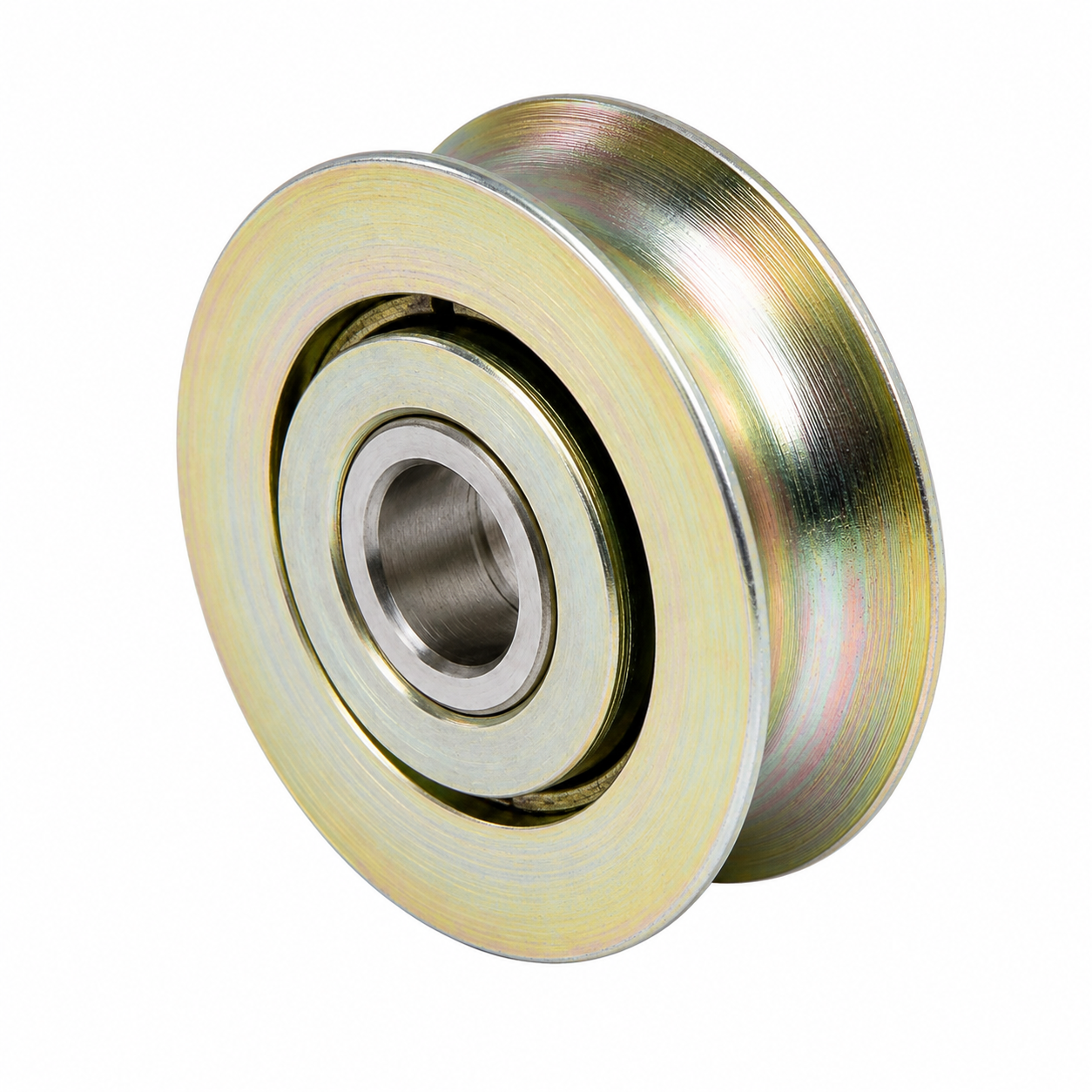 Concave or grooved roller edge