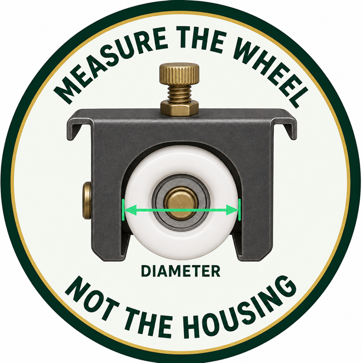 Measure the wheel, not the housing