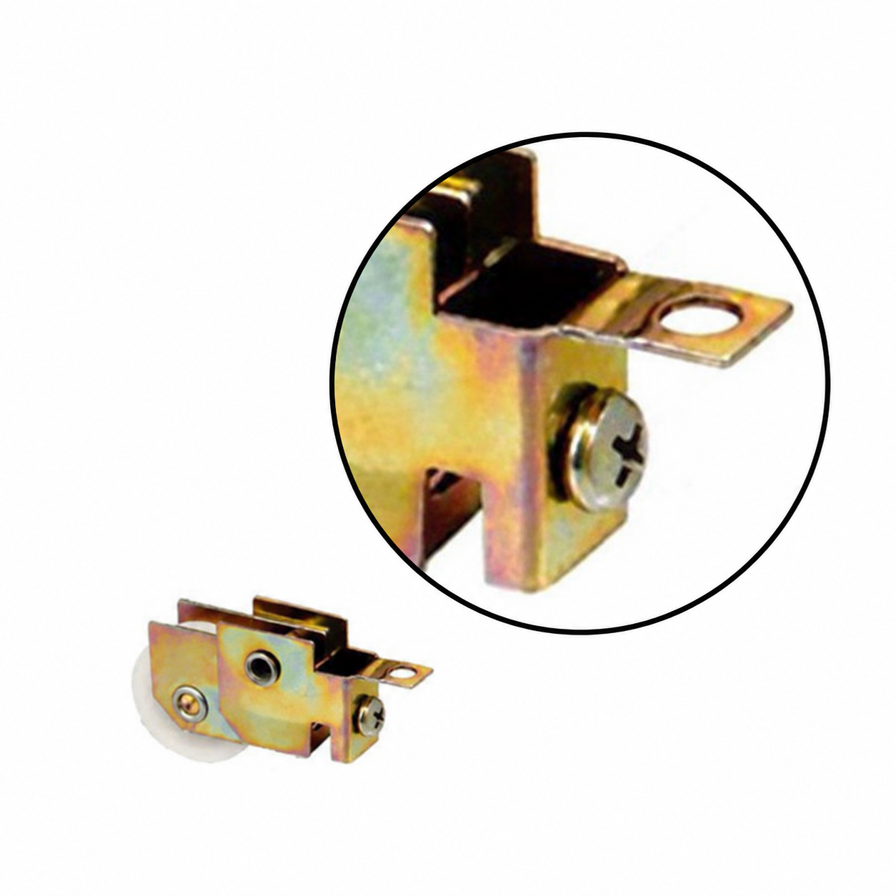 Single wheel F-Tab roller housing