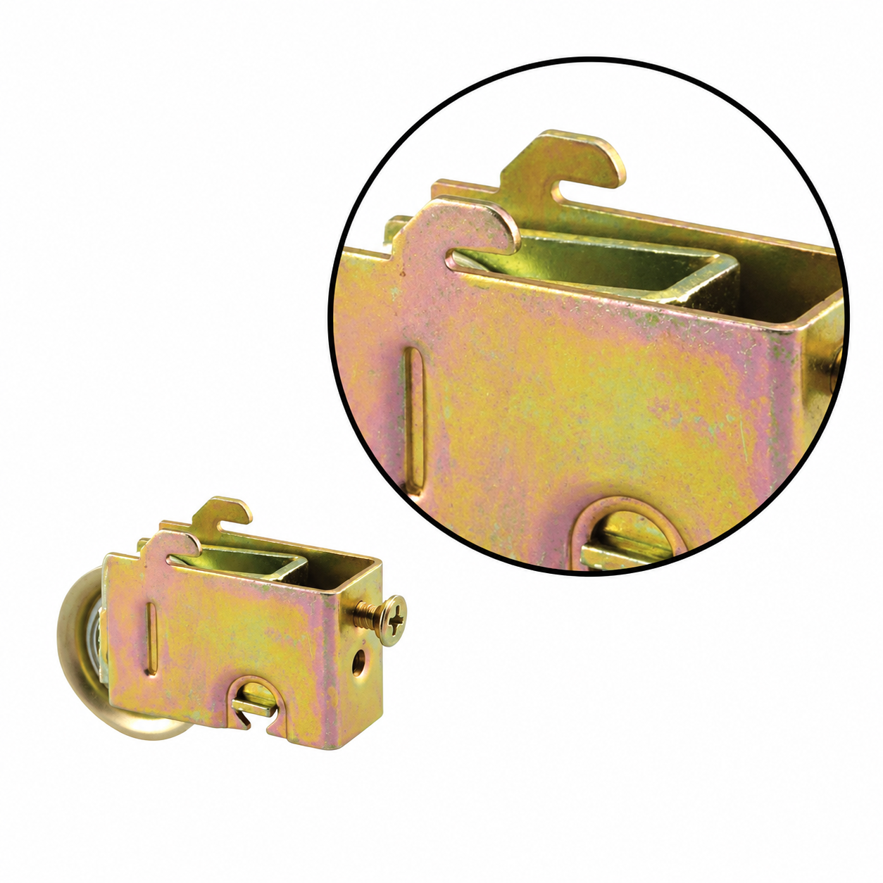 Single wheel hook roller housing