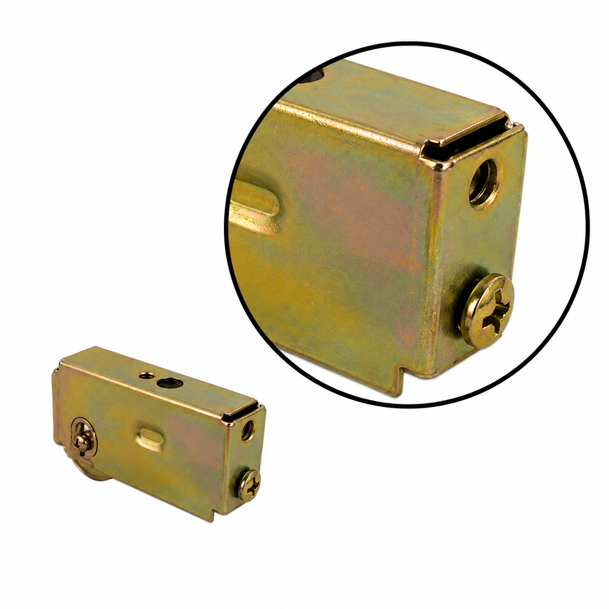 Single wheel plain back roller housing