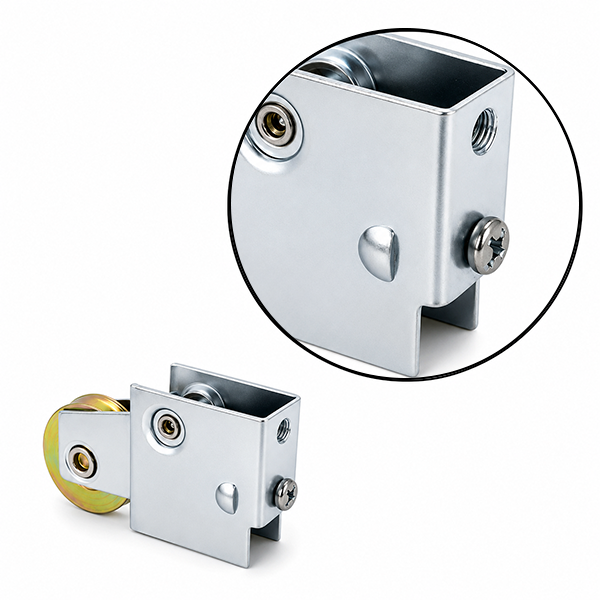 Single wheel snap-in roller housing