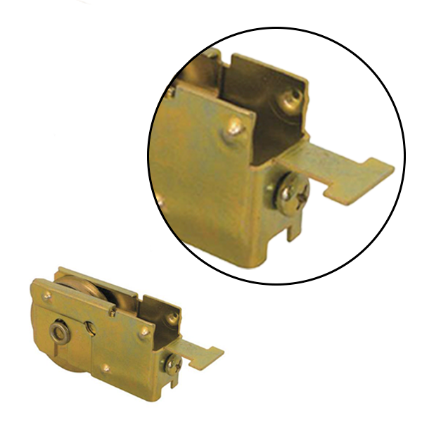 Single wheel T-Tab roller housing